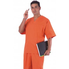 Casaca sanitaria unisex color naranja (B9200)