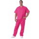 Casaca sanitario unisex pico en color fuscia (B9200)