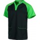 Casaca manga corta bicolor negro - verde (B9700)