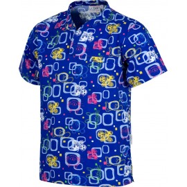 Casaca de manga corta y cuello de pico estampado mariposas (B9802)