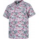 Casaca de manga corta y cuello de pico estampado corazones (B9807)