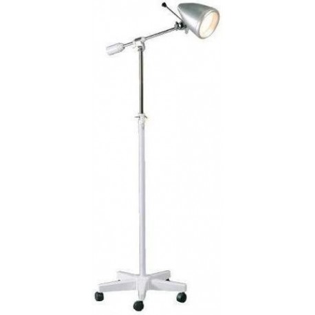 Lámpara de exploración médica, foco orientable, lámpara de 100W, peana de aluminio (MILLA-FOCO2000)