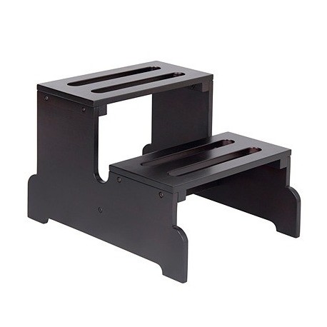 Banqueta de 2 tramos, madera color wengué (SIL-ST-01)