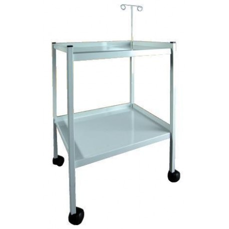 Mesa para electro con soporte regulable para cables, con 2 baldas acero esmaltado