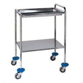 Mesa auxiliar para especialidades medicas con bandeja y balda (BG-122/2)