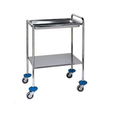 Mesa auxiliar para especialidades medicas con bandeja y balda (BG-122/2)