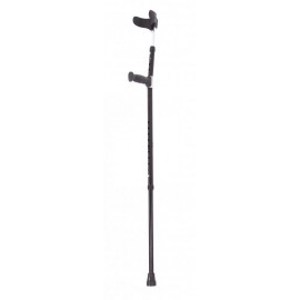 Muleta de aluminio, regulable en altura. Para Niños y adultos, color Negro. (183-923L)