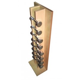 Juego de mancuernas de 1 a 4kg con soporte de madera (REG-FM-095)