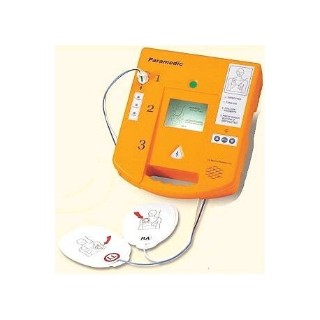 Desfibrilador semiautomatico DEA con pantalla, voz , mochila y parches (BIANC-EME-CU-ER1)