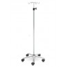 Portasuero en acero inoxidable con 4 colgadores metálicos con base en aluminio pulido (BG-226)
