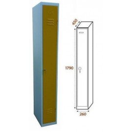 Taquilla Ancho 26 cm. 1 Cuerpo. 1 Puerta (BG-T400/1)