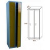 Taquilla Ancho 600. 2 Cuerpos. 2 Puertas (BG-T401/2)