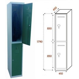 Taquilla Ancho 410. 1 Cuerpo. 2 Puertas (BG-T439/1)