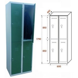 Taquilla Ancho 600. 2 Cuerpos. 4 Puertas (BG-T405/2)