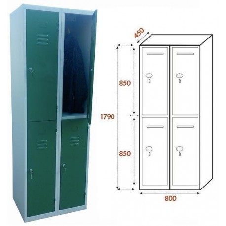 Taquilla Ancho 800. 2 Cuerpos. 4 Puertas (BG-T441/1)