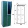 Taquilla Ancho 800. 2 Cuerpos. 4 Puertas (BG-T441/1)