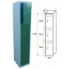 Taquilla Ancho 350. 1 Cuerpo 3 Puertas (BG-T408)
