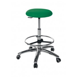 Taburete CIRCULAR base cromada y aro reposapies (S-5610)