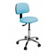 Taburete CIRCULAR base cromada con respaldo (S-4609)