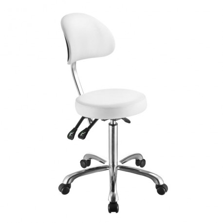 Taburete circular con respaldo REGULABLE (SIL-1025B)