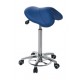 Taburete PONY SILLA DE MONTAR base cromada con accionamiento de pie (S-5660-AP)