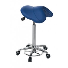 Taburete PONY SILLA DE MONTAR base cromada con accionamiento de pie (S-5660-AP)