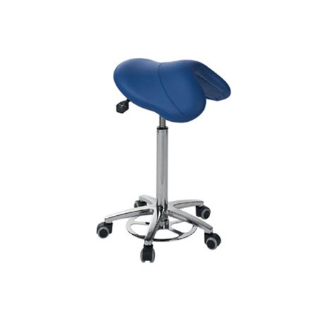 Taburete PONY SILLA DE MONTAR base cromada con accionamiento de pie (S-5660-AP)
