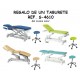 Camilla hidraulica Ecopostural de 3 cuerpos con pliegue central (C-3725-M46-T13)