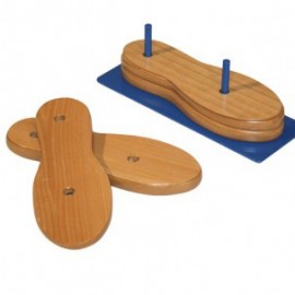 Juego de alzas en madera barnizada, varios grosores