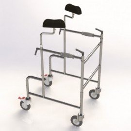 Andador Maxi-caminador axilar plegable 'GMA' con ruedas (AD252)