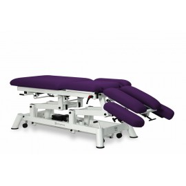 Camilla eléctricas para osteopatía 9 cuerpos mobercas, ruedas escamoteables y reposabrazos (CE-2190-ARPC)