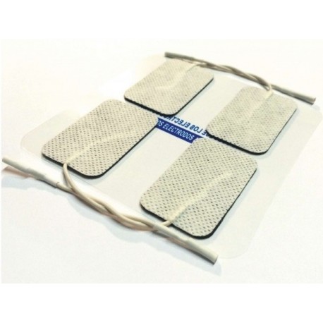 Electrodos adhesivos rectangulares cable 50X90 mm para TENS-EMS (LACA-CM5090)