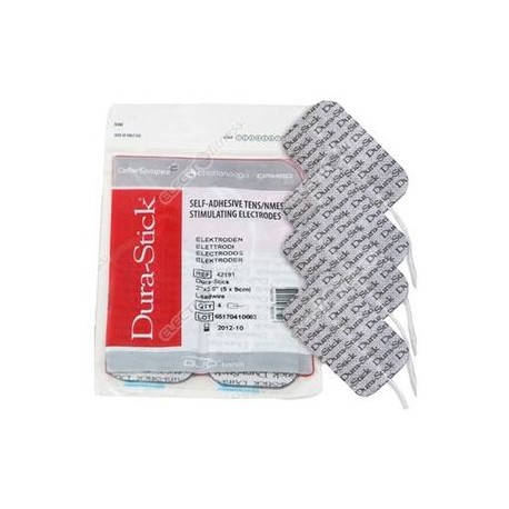 Electrodos adhesivos DURA-STICK rectangulares cable 50X90 mm para TENS-EMS
