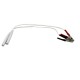 Pinzas de cocodrilo con cable (2 unidades)