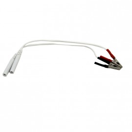 Pinzas de cocodrilo con cable (2 unidades)