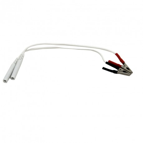 Pinzas de cocodrilo con cable (2 unidades)