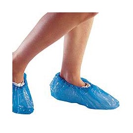 Cubrezapatos o calzas desechable plástico en color azul Gofrado 100 Unidades (UNI-09019)