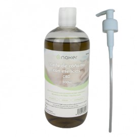 Aceite de masaje con cáñamo y esencias NAKER 500ml