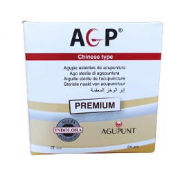 Aguja AGP PREMIUM 200ud (mango plata envase papel individual)