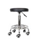 Taburete circular con peana de 5 ruedas regulable en altura (CAL-40405)