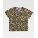 Casaca de manga corta y cuello de pico estampado frutas(B9854)