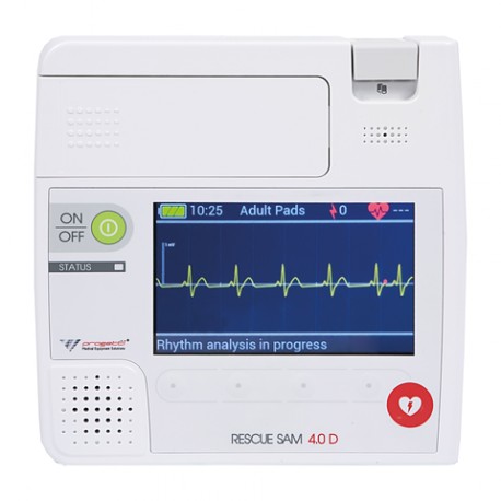 Desfibrilador RESCUESAM 4.0D con ECG y pantalla a color
