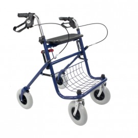 Rollator de acero con 4 ruedas y frenos (ORT10108)