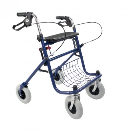 Rollator de acero con 4 ruedas y frenos (ORT10108)