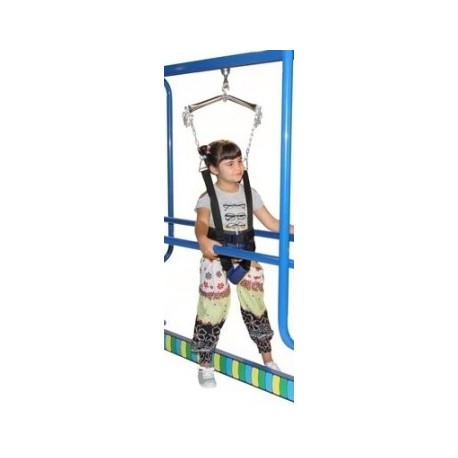 Arnés con percha infantil para paralelas con monorrail.