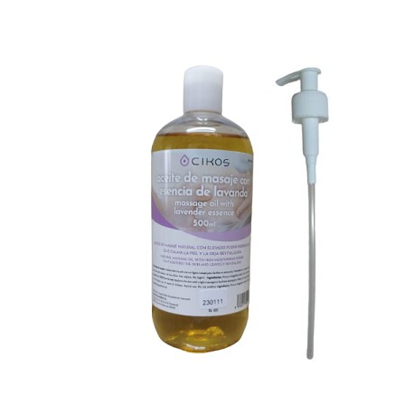 Aceite de lavanda 500ml CIKOS alto poder hidratante y deslizante