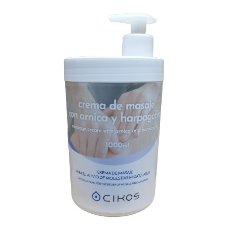 NAKER CREMA DE MASAJE CON ARNICA Y HARPAGOFITO 1 LITRO CON DOSIFICADOR