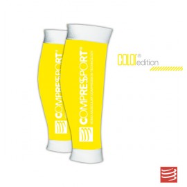Compressport R2, Media de compresión pantorrillera, Color Amarillo