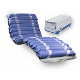 Colchón antiescaras Deluxe + compresor, color azul ajuste de peso paciente.