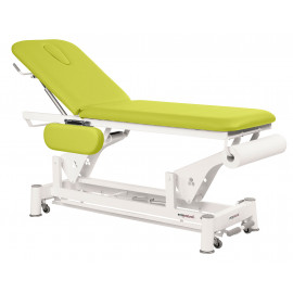 Camilla eléctrica biela blanca 2 cuerpos Ecopostural sistema periférico + brazos abatibles